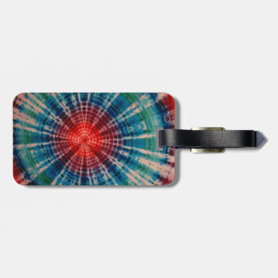 Bulls Eye Tie Dye Unique Luggage Tag