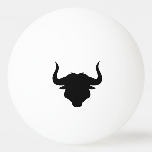 Bull's Head Ping Pong Ball (Front)