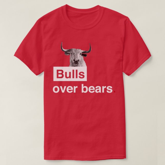 Bulls Over Bears WallStreet Black T-Shirt (Design Front)