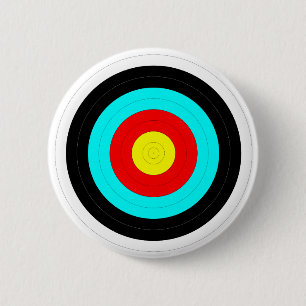 Bullseye Archery Target 6 Cm Round Badge