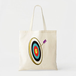 Bullseye Archery Target with Arrow Hitting Centre Tote Bag