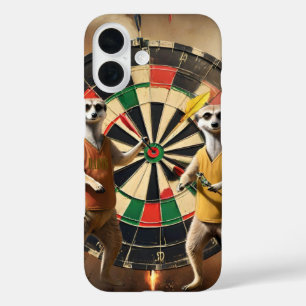 Bullseye Burrow: Meerkat Dart League, iPhone 16 Case