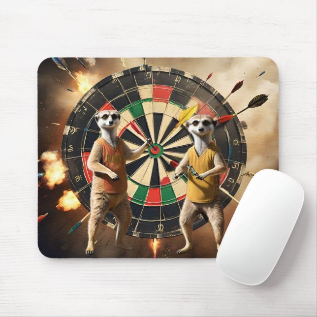 Bullseye Burrow: Meerkat Dart League, Mouse Mat (With Mouse)