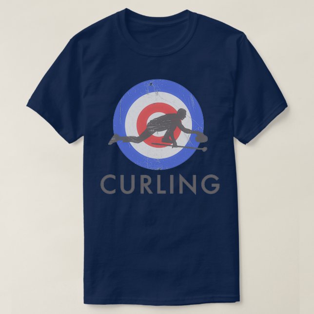 Bullseye Curling 3 T-Shirt (Design Front)