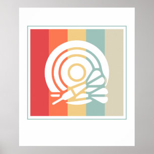 Bullseye Dart Board Dartboard Target Poster