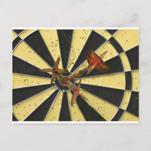 Bullseye Dart Board Postcard