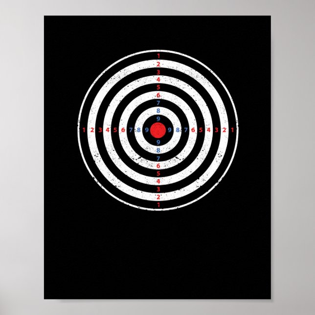 Bullseye dartboard dartboard target poster (Front)