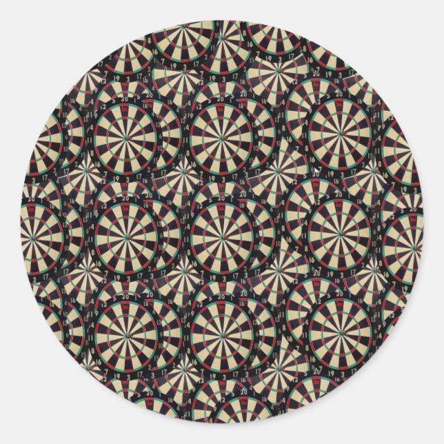 Bullseye Dartboards' Layered,  Classic Round Sticker (Front)