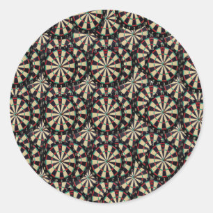 Bullseye Dartboards' Layered,  Classic Round Sticker
