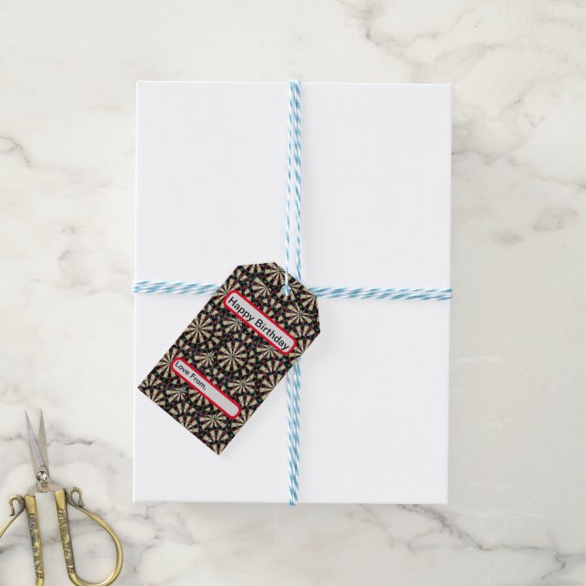 Bullseye Dartboards' Layered, Gift Tags (With Twine)