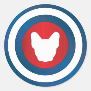 Bullseye Frenchie Classic Round Sticker