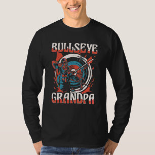 Bullseye Grandpa  Bowman Bow Arrows Archery Grandd T-Shirt