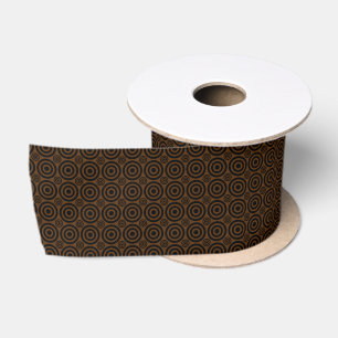 Bullseye Ribbon-Brown and Black Satin Ribbon