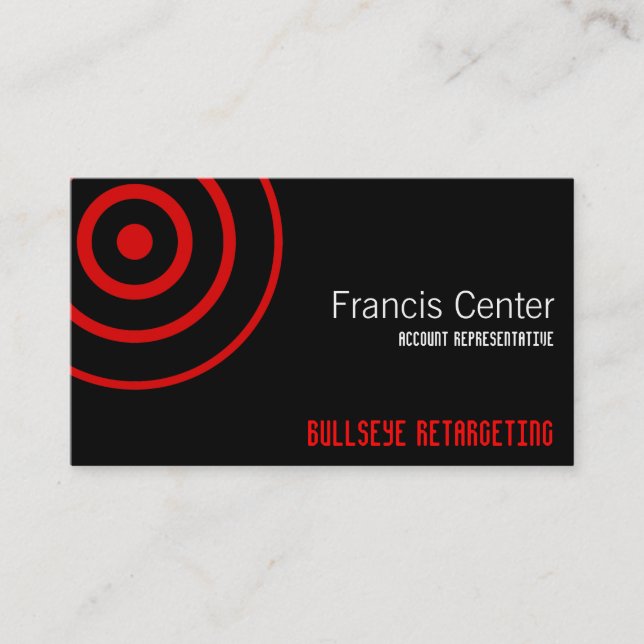Bullseye Symbol Business Card (Front)