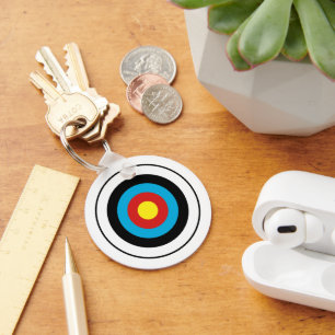 Bullseye Target Design Key Ring