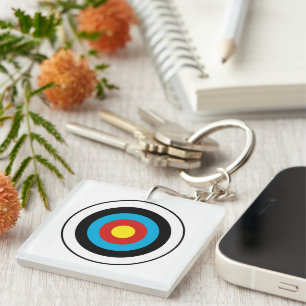 Bullseye Target Design Key Ring