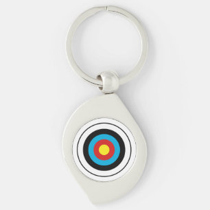 Bullseye Target Design Key Ring