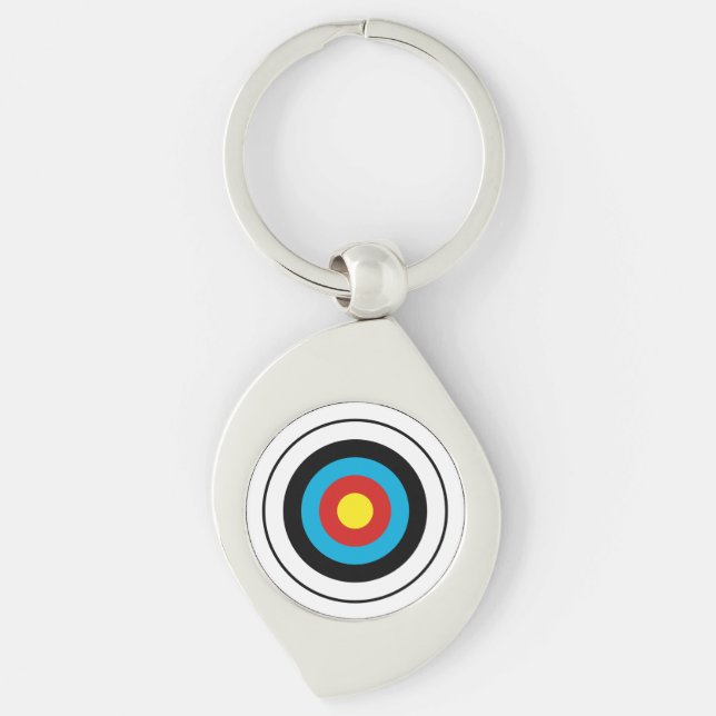 Bullseye Target Design Key Ring (Front)