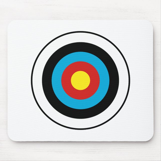 Bullseye Target Design Mouse Mat (Front)