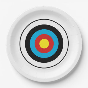 Bullseye Target Design Paper Plate