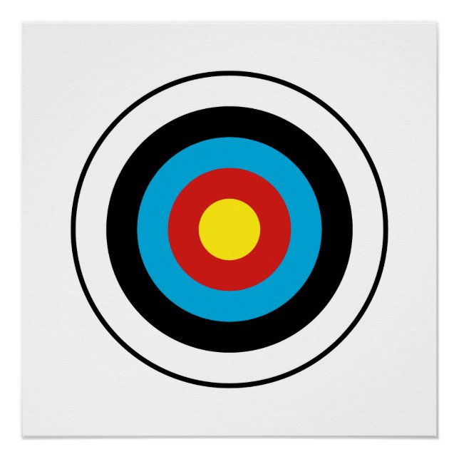 Bullseye Target Design Poster (Front)