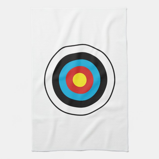 Bullseye Target Design Tea Towel (Vertical)
