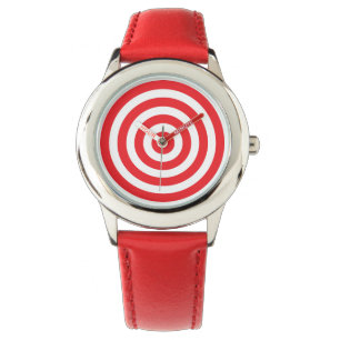 Bullseye Target Red and White Watch