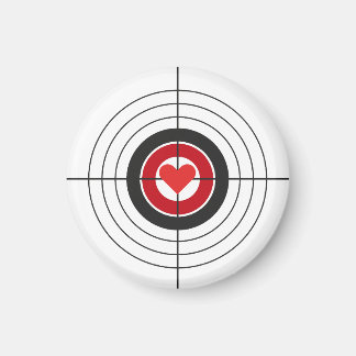 Bullseye Target with Heart Magnet