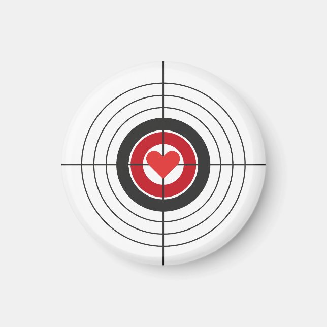 Bullseye Target with Heart Magnet (Front)
