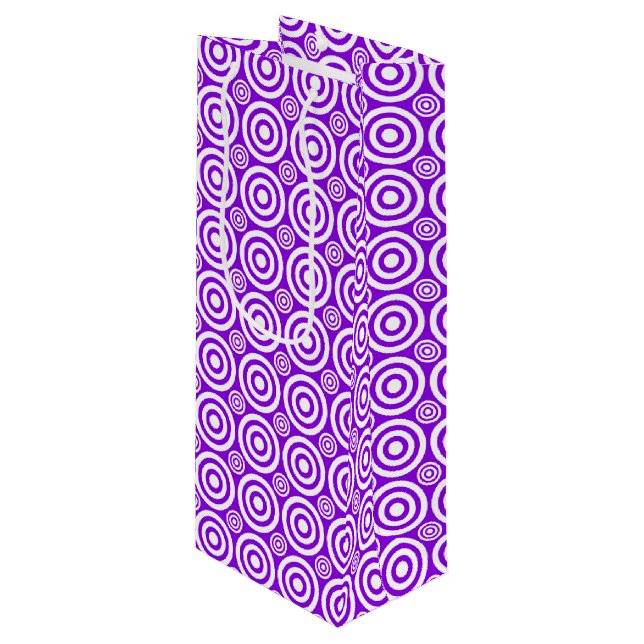 Bullseye-WINE GIFT BAG-Purple-White Wine Gift Bag (Front Angled)