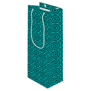Bullseye-WINE GIFT BAG-Two Toned Teal Wine Gift Bag