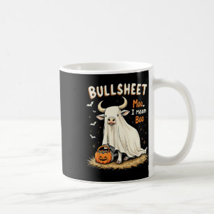 Bullsheet Cow Ghost Pun Funny Halloween Trick Or T Coffee Mug