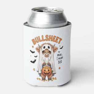 Bullsheet Highland Cow Funny Ghost Can Cooler