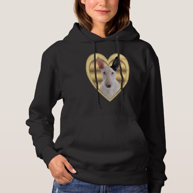 Bullterrier  Dog Heart   Bullterrier Hoodie (Front)
