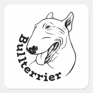 Bullterrier Dog Lover Gift Canine Owner Square Sticker