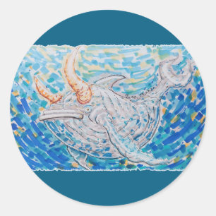 Bullwhale Classic Round Sticker
