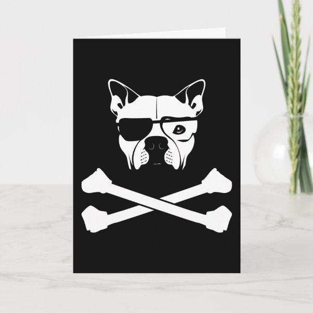 bully breed and crossbones card (Front)