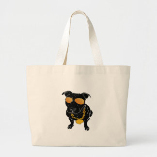 Bully breed design large tote bag
