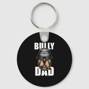 Bully Dad Bulldog Pitbull Key Ring