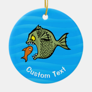 Bully fish ceramic ornament