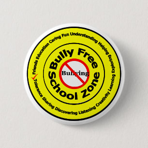 Bully Free School Zone 6 Cm Round Badge
