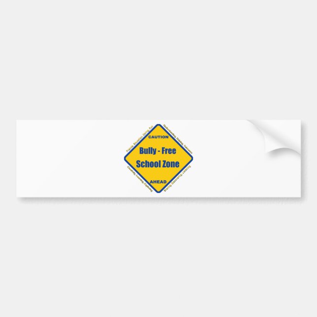 Bully - Free School Zone Bumper Sticker (Front)
