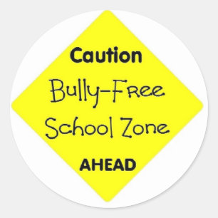 Bully - Free School Zone Classic Round Sticker