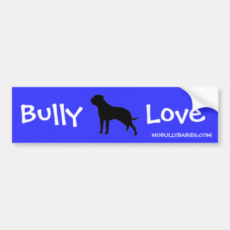 Bully Love Bullmastiff Bumper Sticker - blue