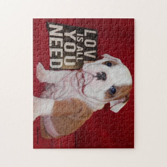 Bully Love English Bulldog Puzzle (Vertical)