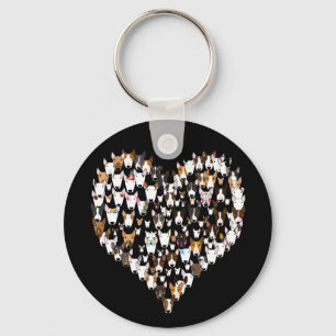 Bully Love Heart Keyring