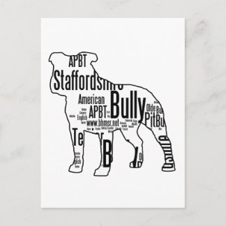 Bully Shape with rescue words Postcard