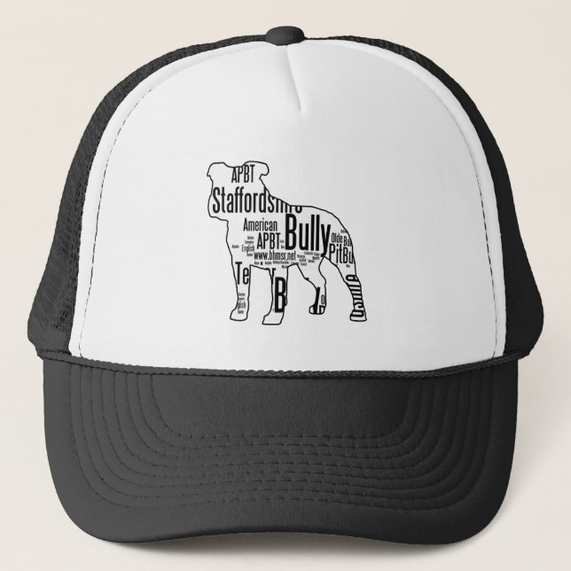 Bully Shape with rescue words Trucker Hat (Front)