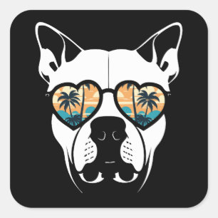 bully summer vibes square sticker