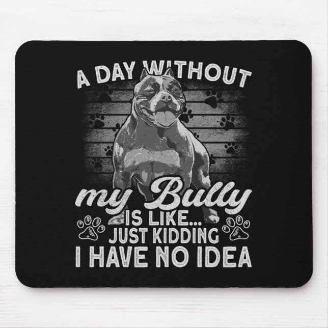 Bully Tbull Stuffed Animal Outfit Dog American Bul Mouse Mat (Front)